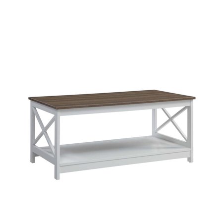 CONVENIENCE CONCEPTS Oxford Coffee Table with Shelf  Driftwood/White 203082WDFTW